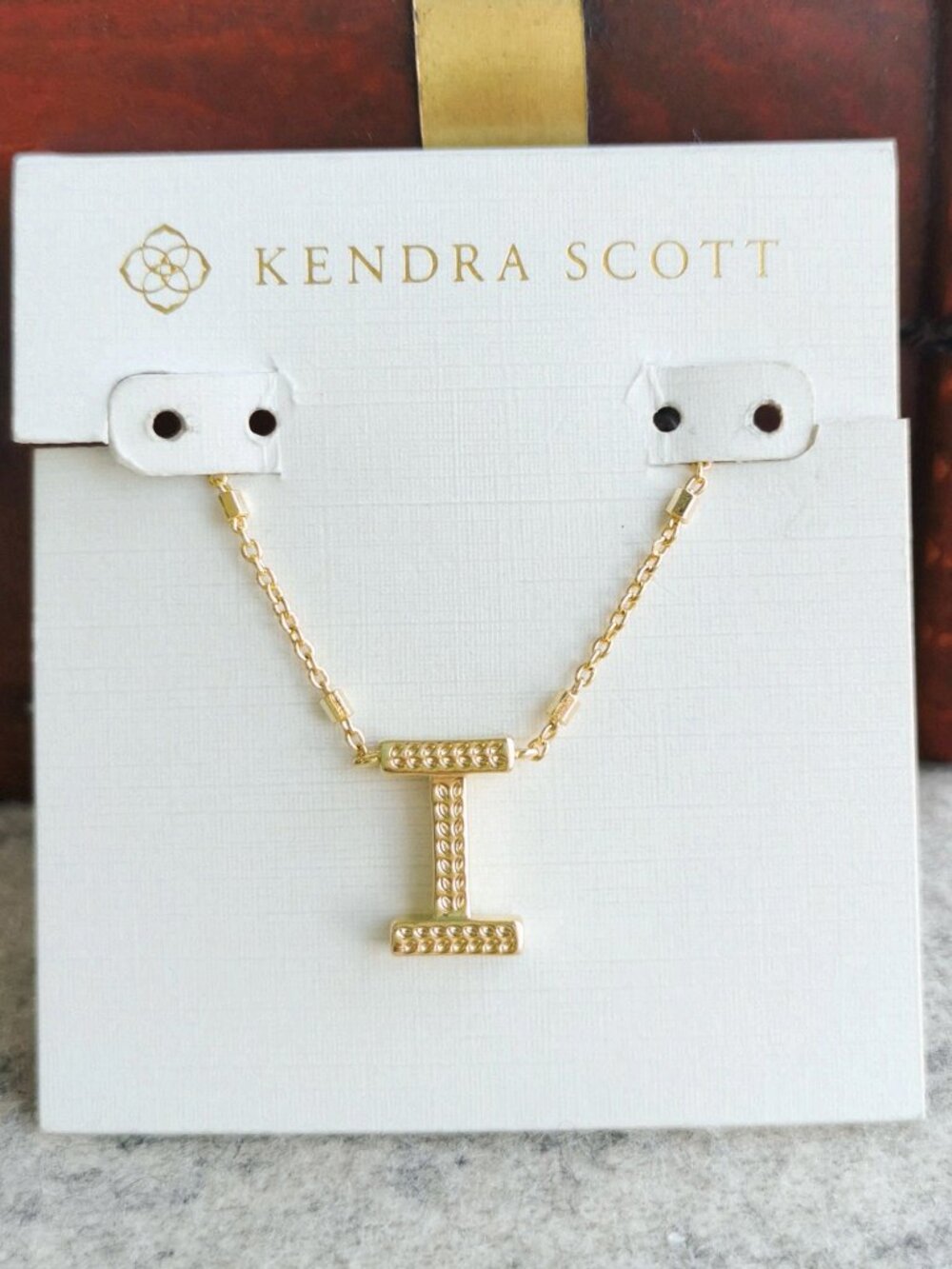 Kendra Scott Letter I Pendant Necklace - Gold